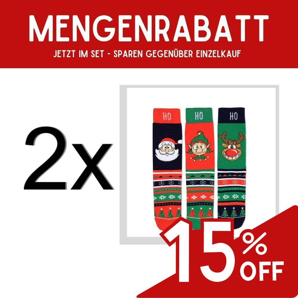 Noah Weihnachten Oddsocks Socken in 39-46 im 3er Set