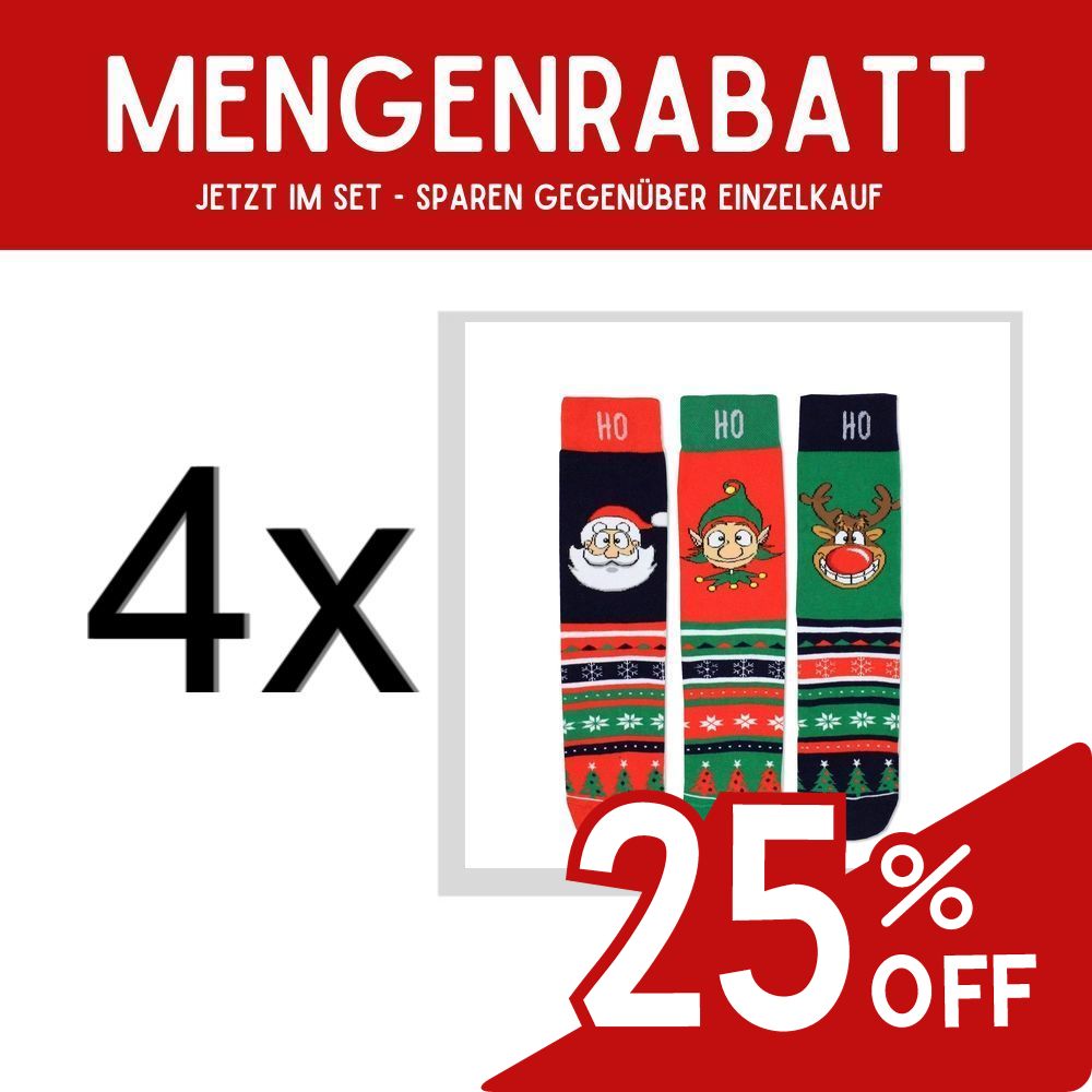 Noah Weihnachten Oddsocks Socken in 39-46 im 3er Set