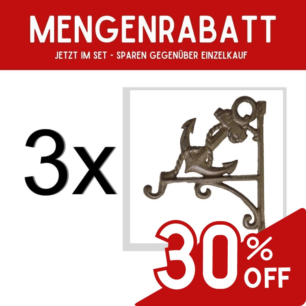Anker Kleiderhaken aus Gusseisen