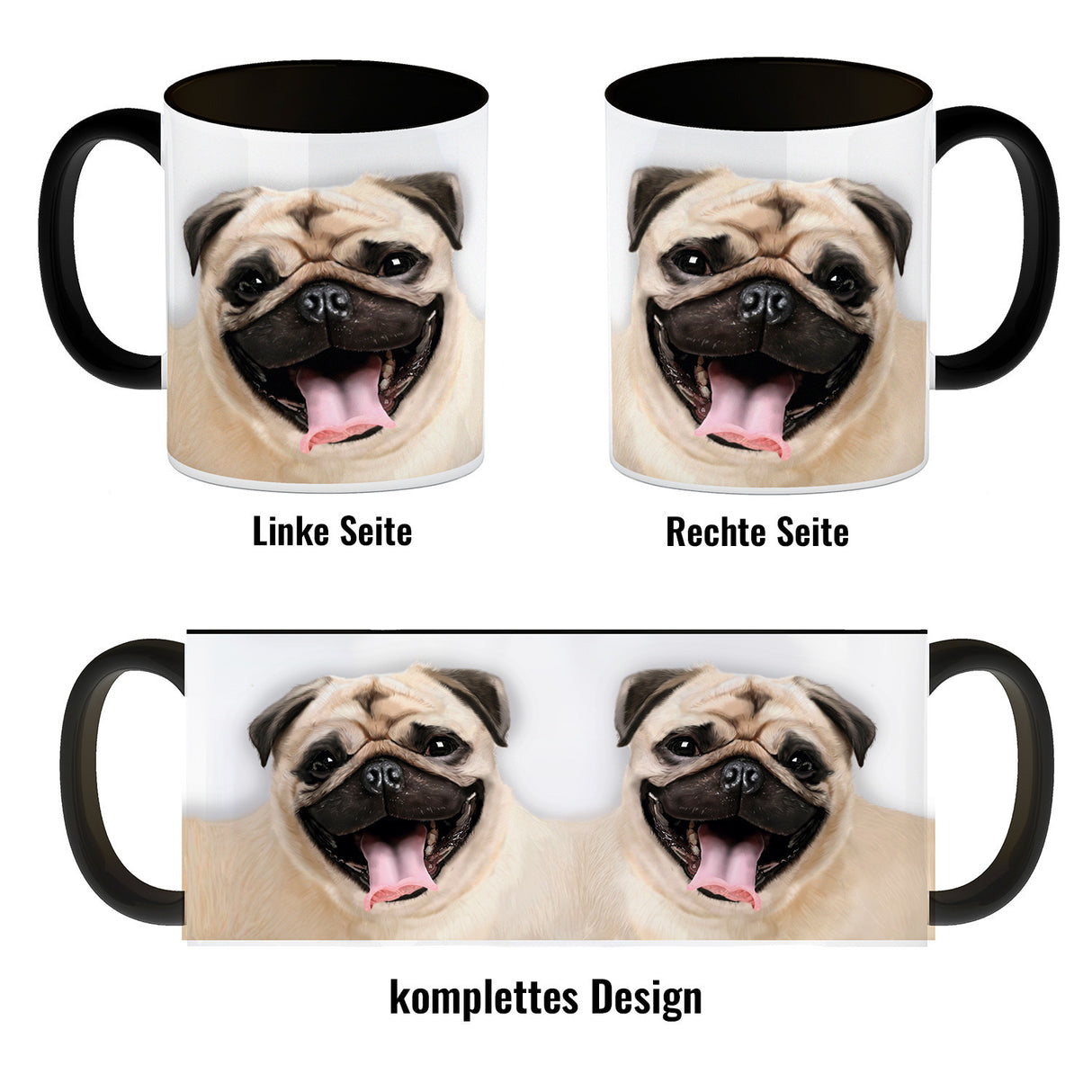 Mops Kaffeebecher