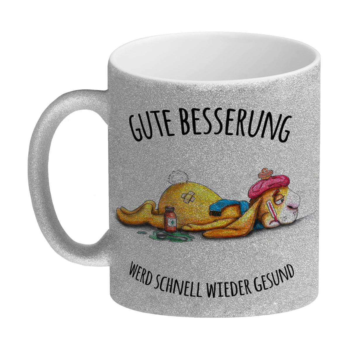 Gute Besserung, wird schnell wieder gesund Hase Kaffeebecher