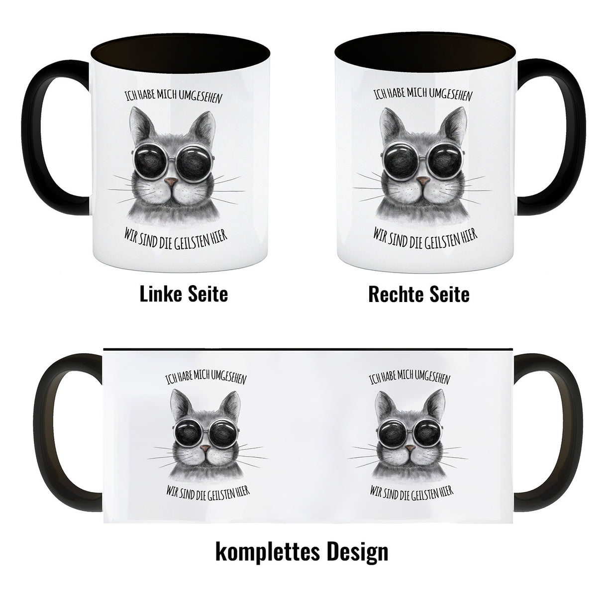 Wir sind die geilsten hier Katze Kaffeebecher