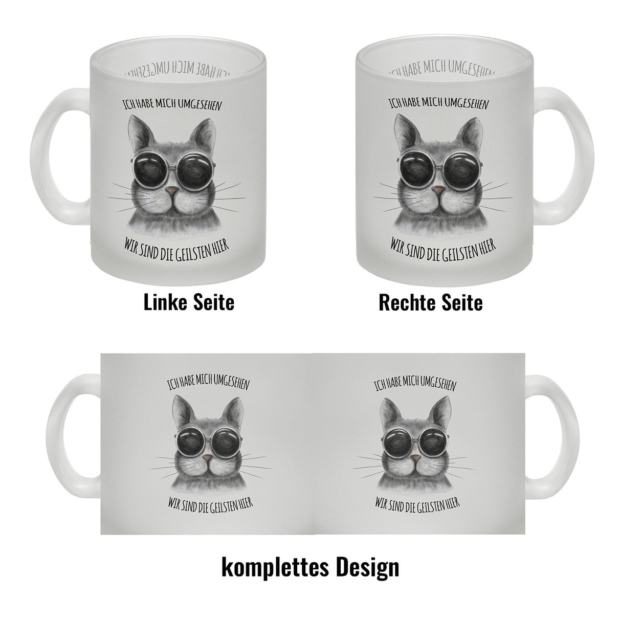 Wir sind die geilsten hier Katze Kaffeebecher