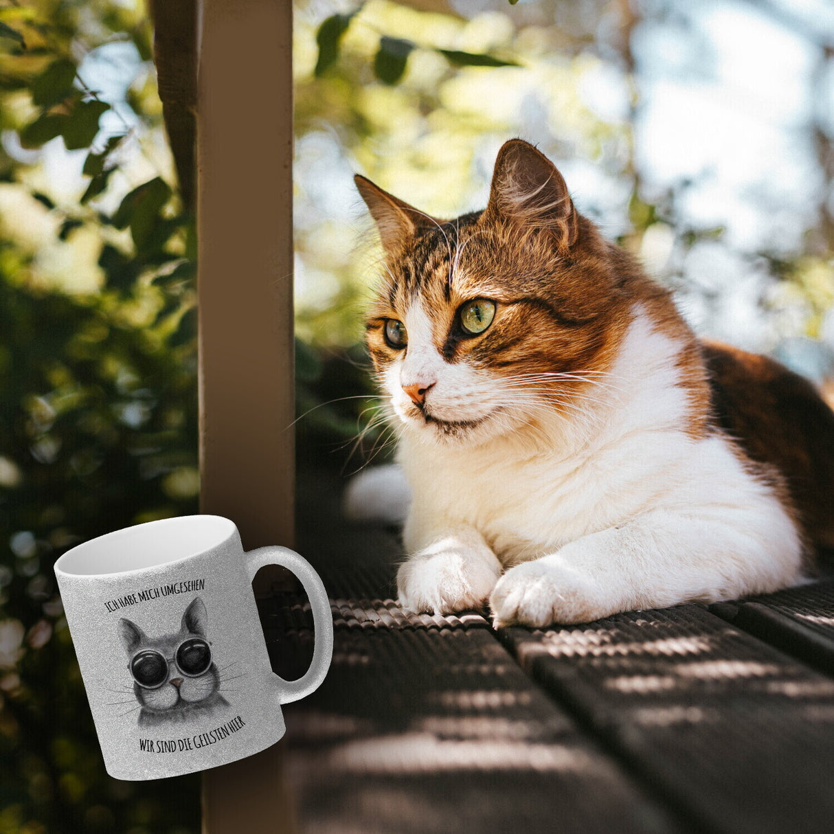 Wir sind die geilsten hier Katze Kaffeebecher