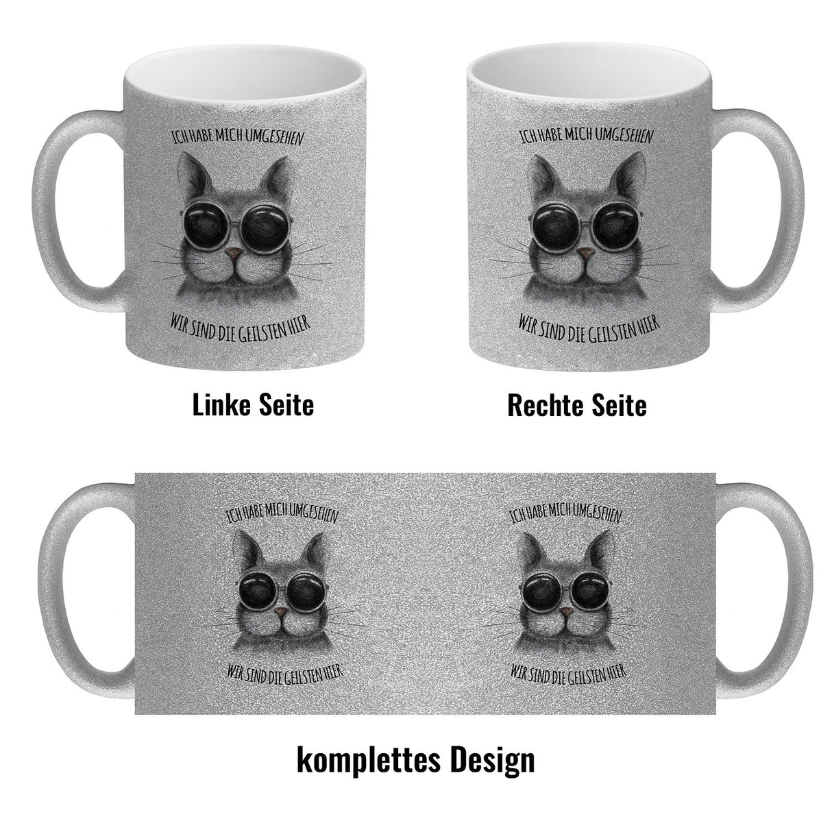 Wir sind die geilsten hier Katze Kaffeebecher