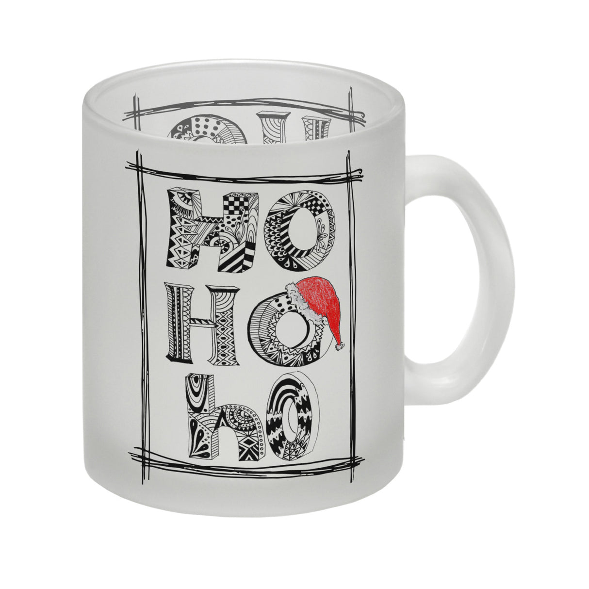 Ho Ho Ho Kaffeebecher mit Weihnachtsmotiv