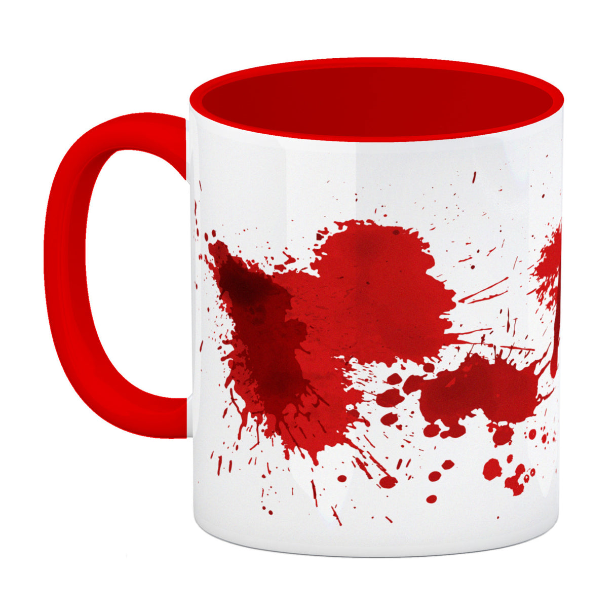 Kaffeebecher mit Blutbad Motiv