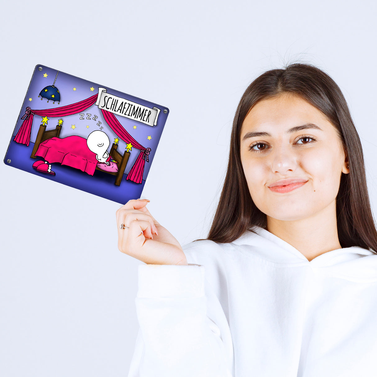 Honeycorns Metallschild mit Einhorn Schlafzimmer Motiv