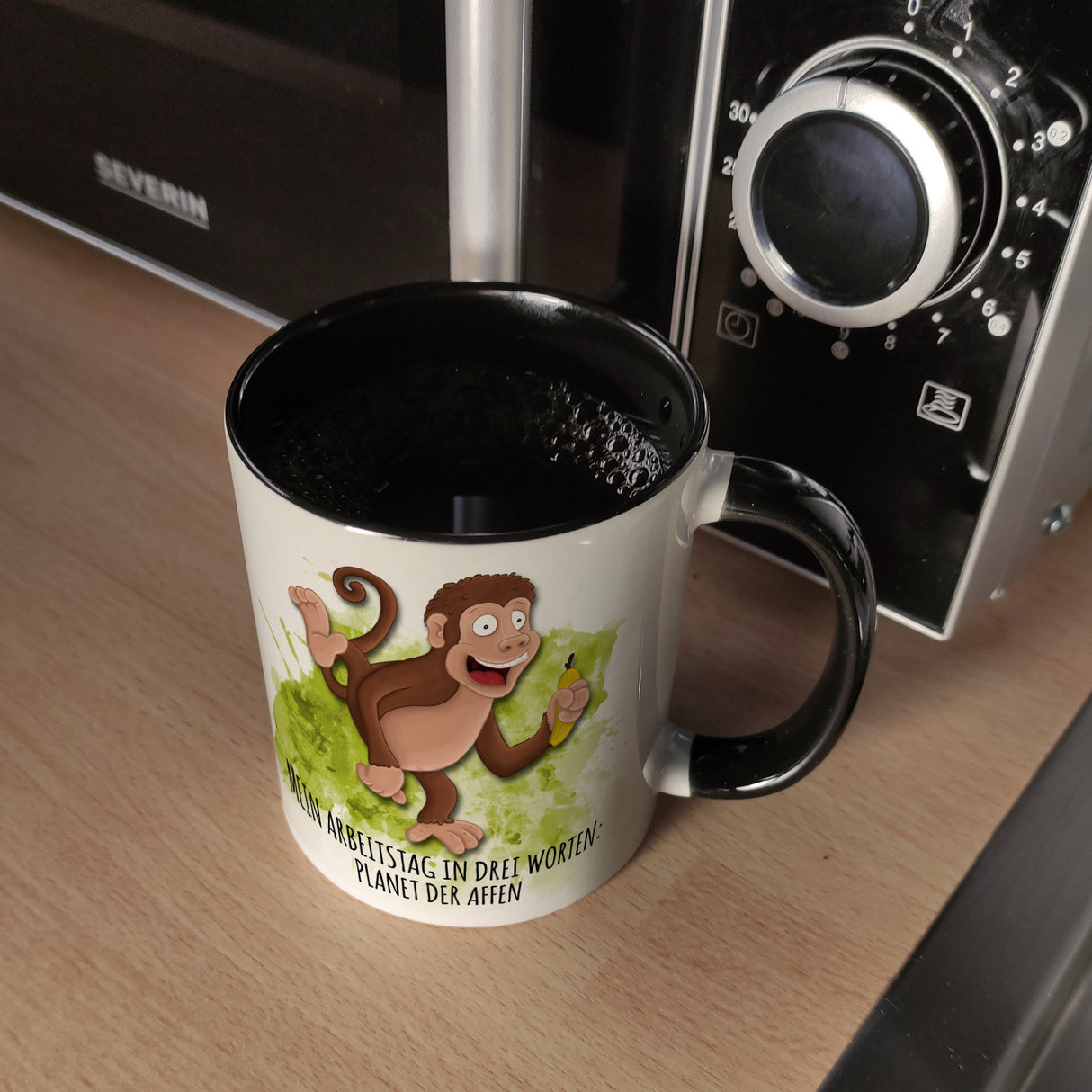 Mein Arbeitstag in drei Worten: Planet der Affen Kaffeebecher