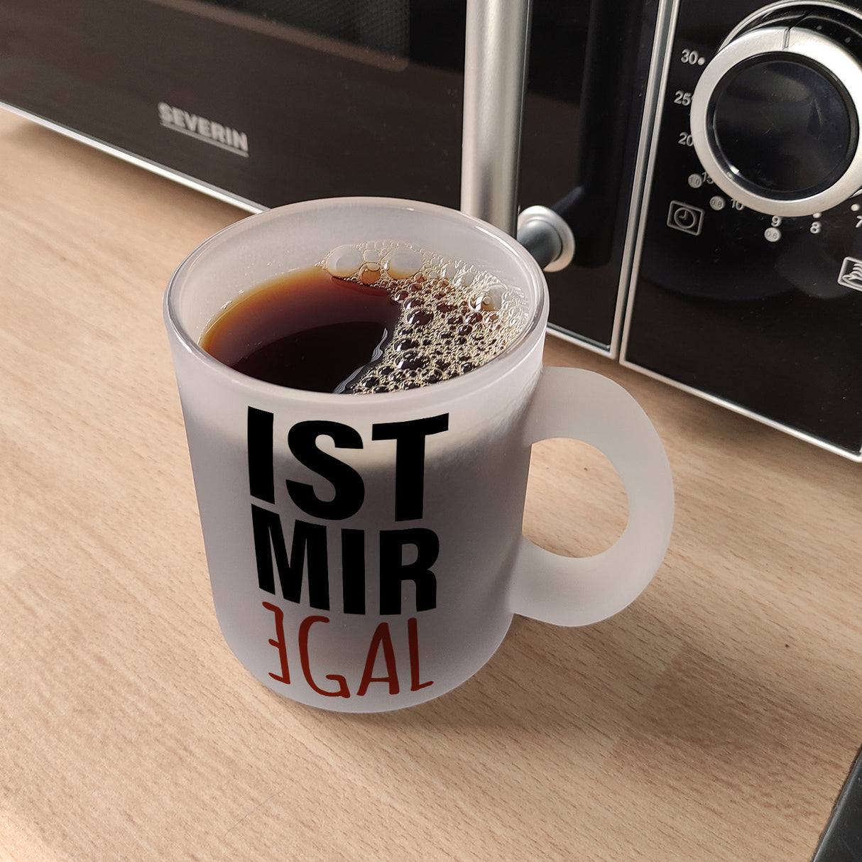 Kaffeebecher mit Spruch: Ist mir egal