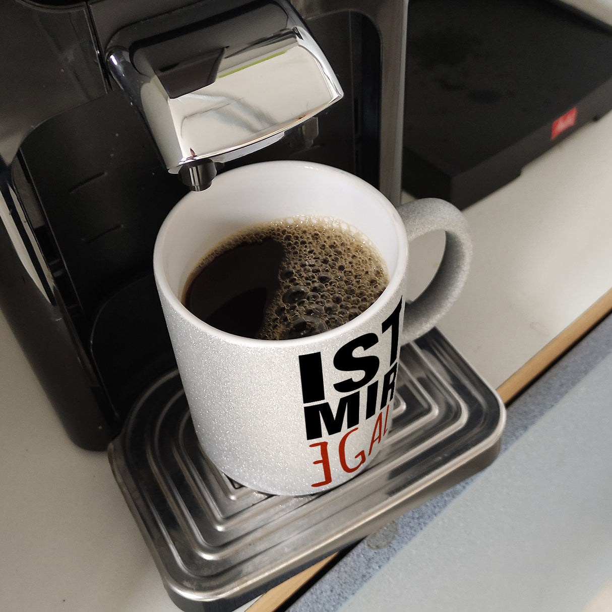 Kaffeebecher mit Spruch: Ist mir egal