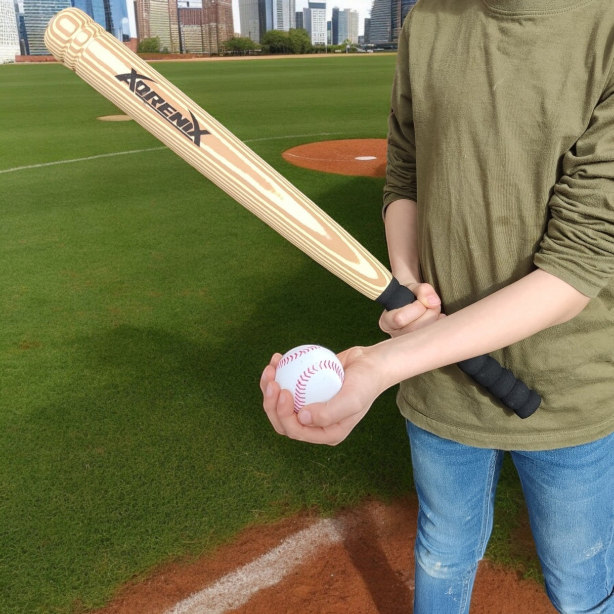Spielzeug Baseballschläger mit Baseball im Set