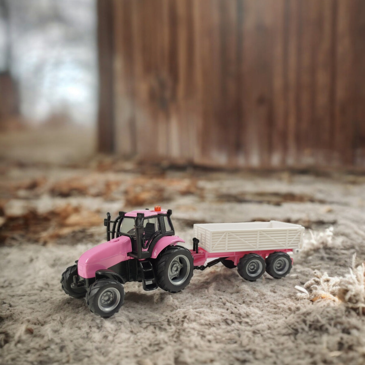 Spielzeugtraktor mit Anhänger Traktor in pink Spielzeug mit Licht und Sound