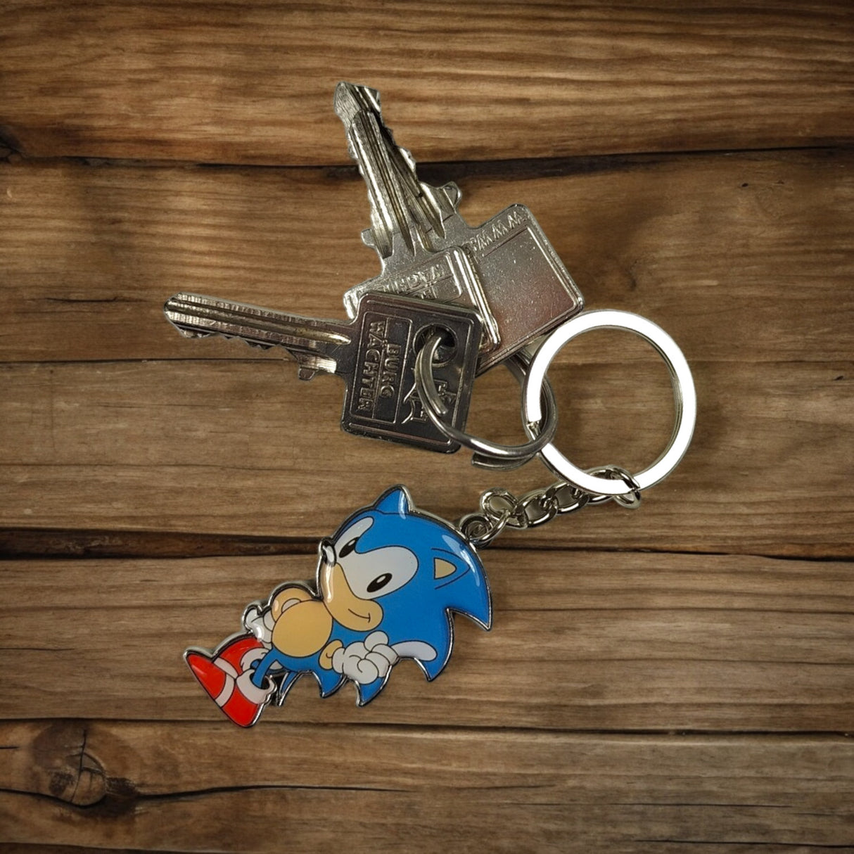 Sonic Glas mit Untersetzer und Schlüsselanhänger im Set