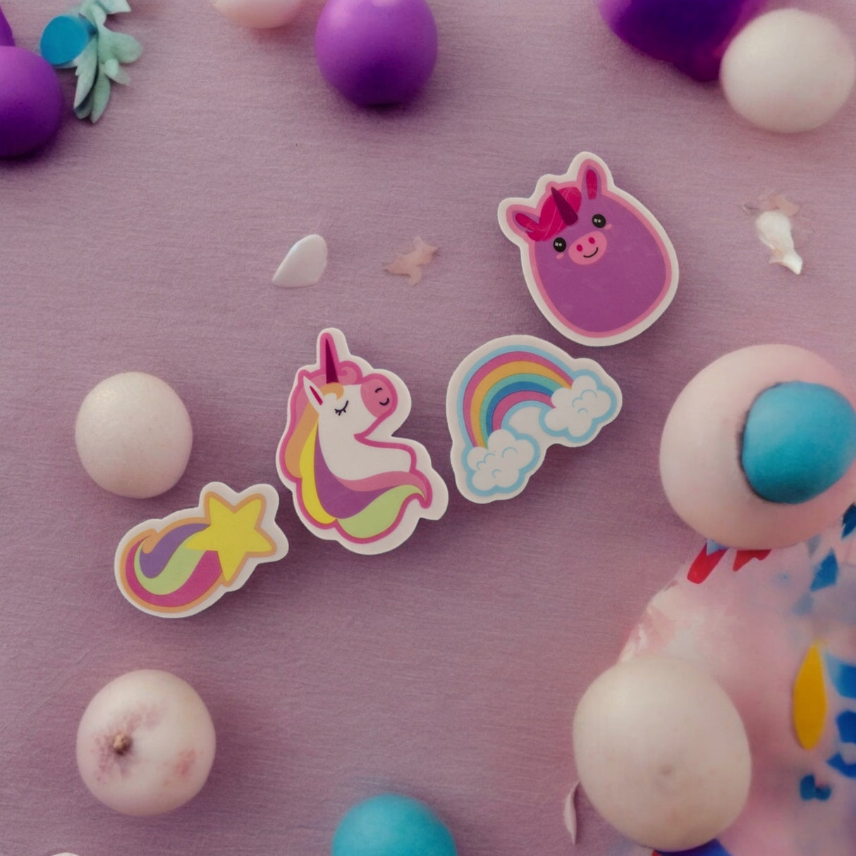 Einhorn Radiergummi Regenbogen Radierer im 4er Set