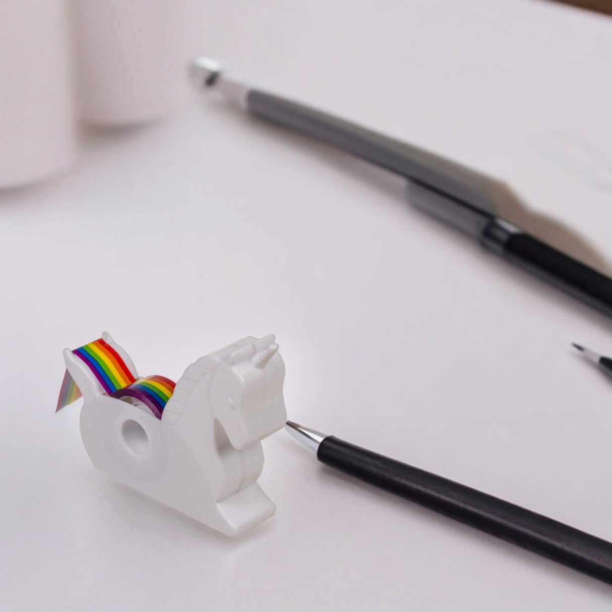 Einhorn Klebebandabroller Unicorn Abroller mit Regenbogen-Klebeband