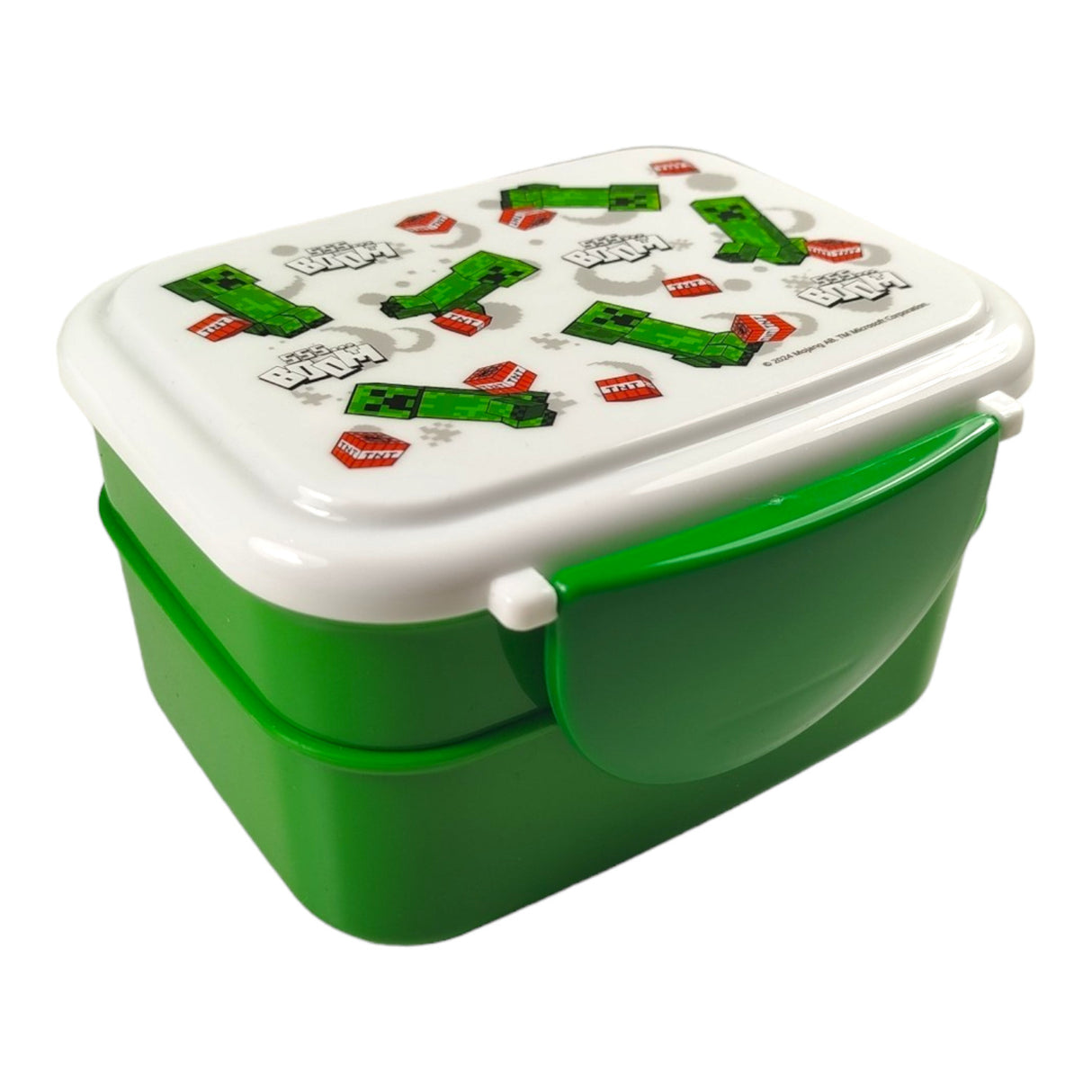 Minecraft Creeper & TNT Bentobox mit Gabel und Löffel