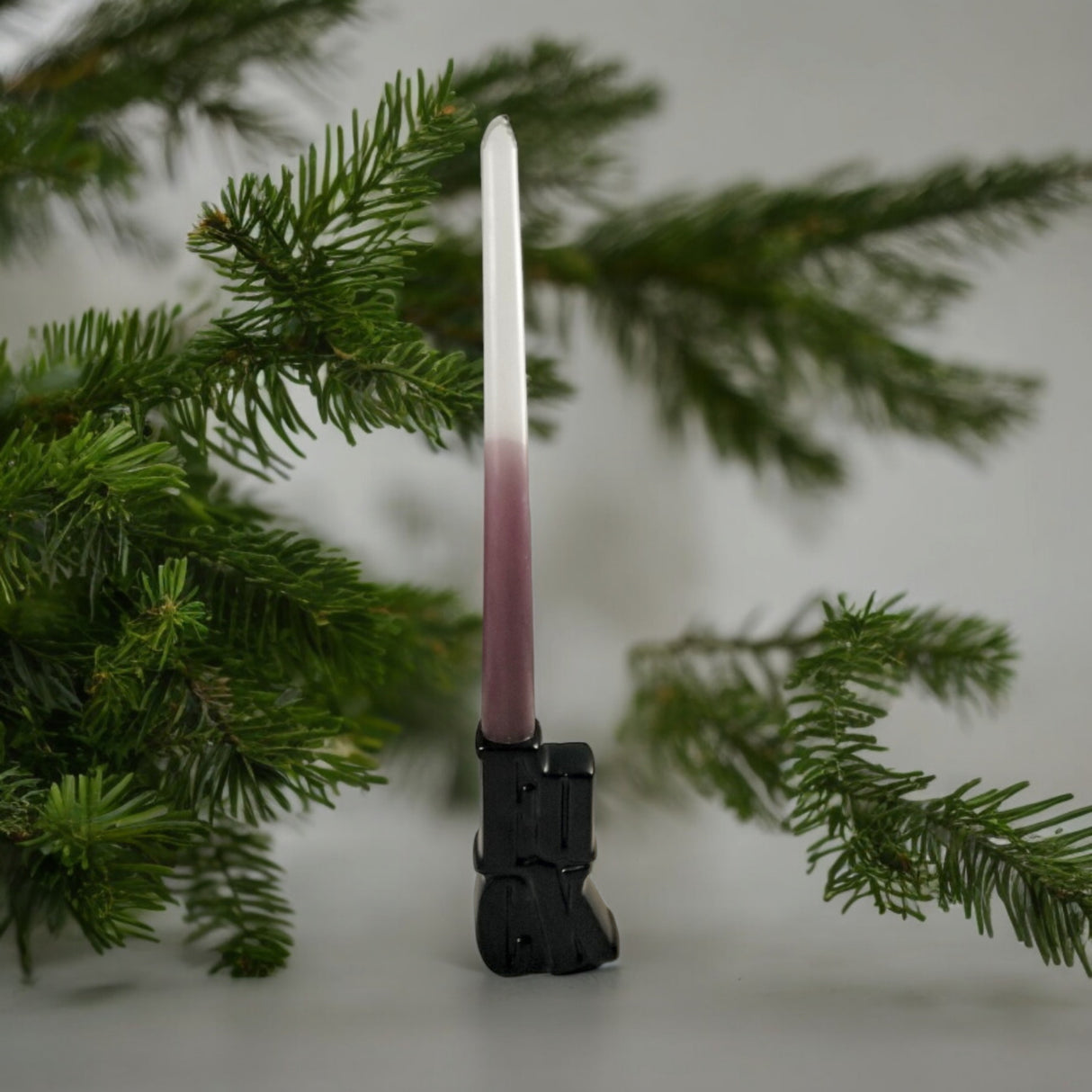 Fuck Kerzenhalter moderner Kerzenständer aus Keramik in Schwarz