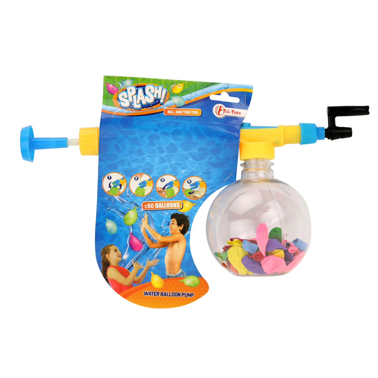 Splash Wasserballonpumpe mit 50 Wasserbomben