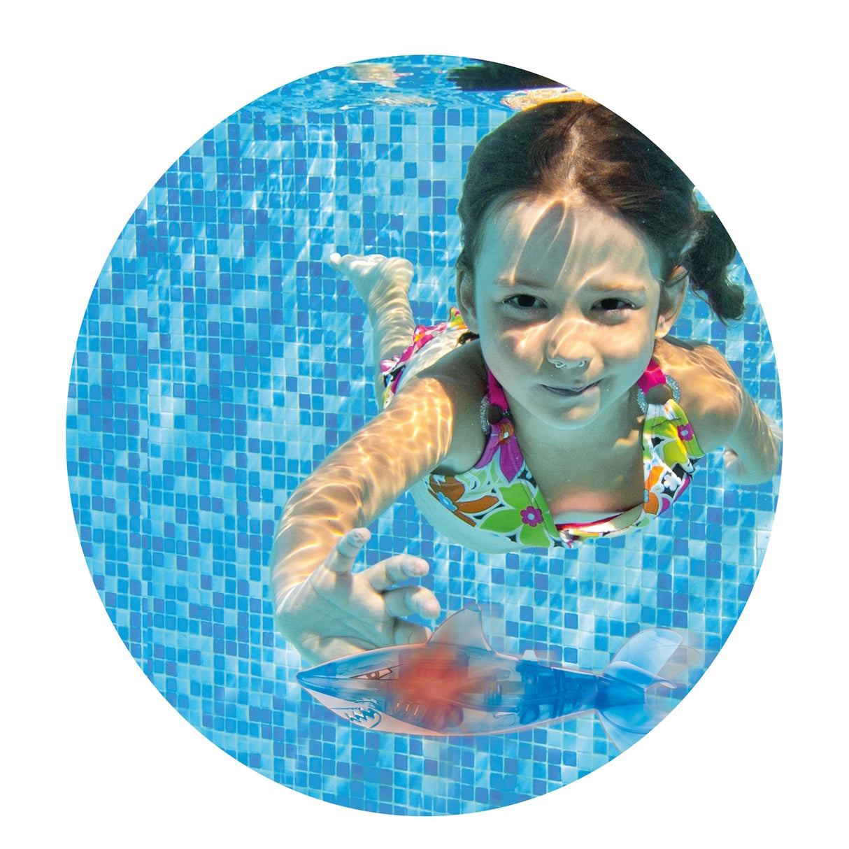 Splash Elektrischer Hai Tauchspiel Pool Wasserspielzeug mit Licht