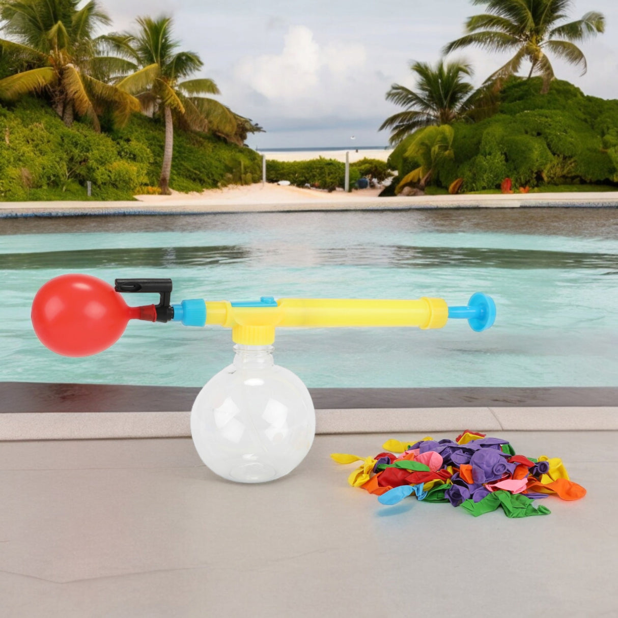 Splash Wasserballonpumpe mit 50 Wasserbomben