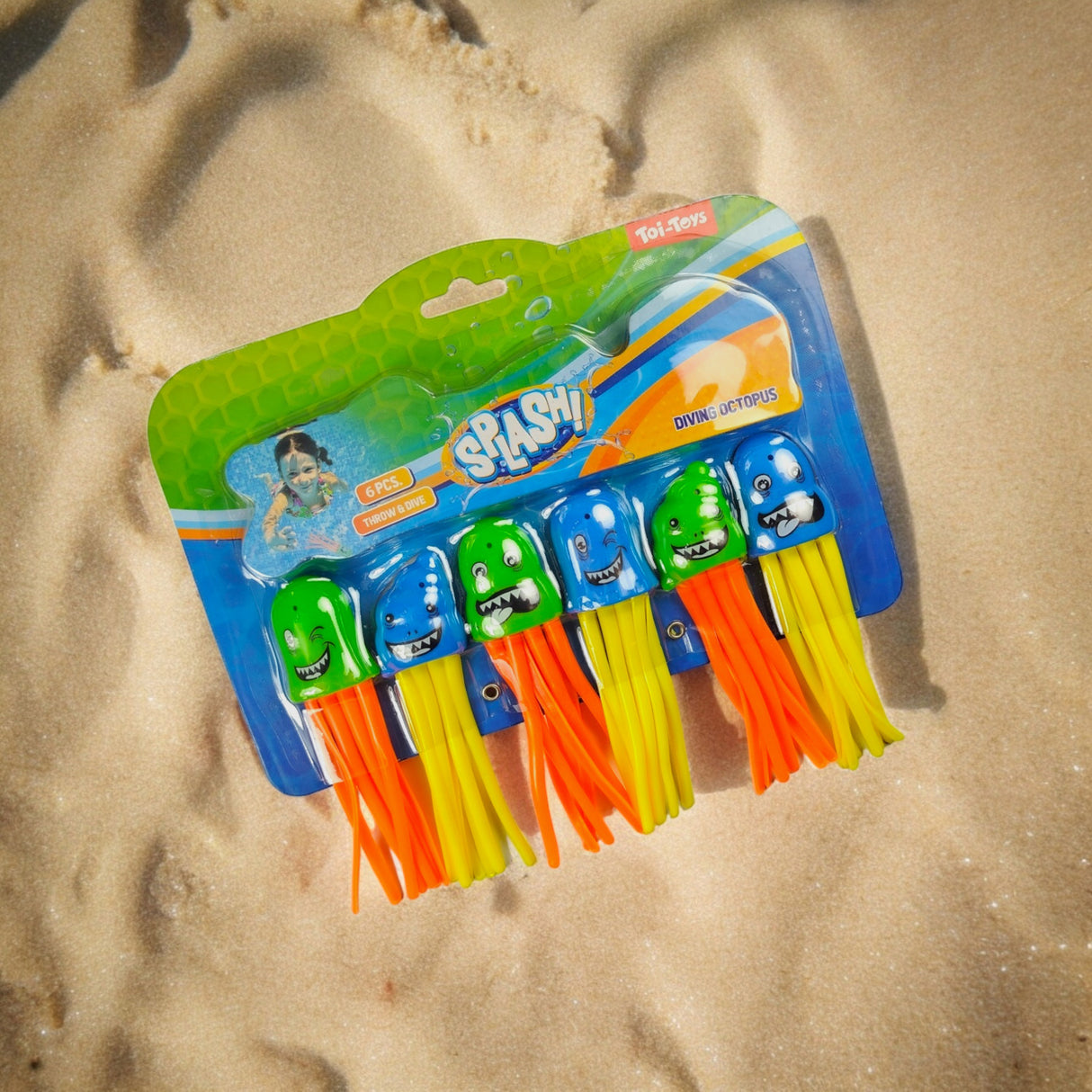 Splash Oktopus Tauchspiel Tauchringe für Kinder im 6er-Set