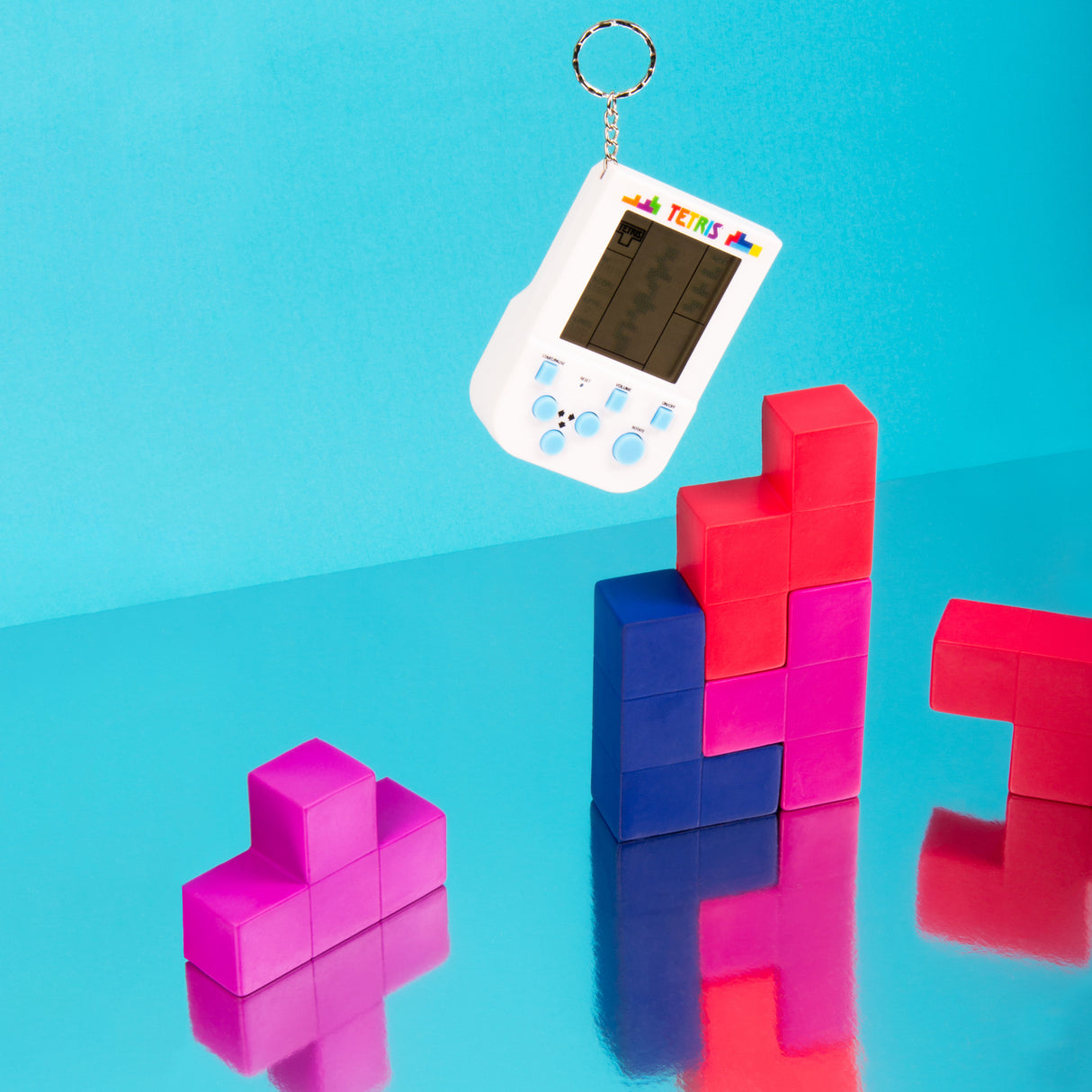 Tetris Retro Arcade Spiel Schlüsselanhänger mit Sound