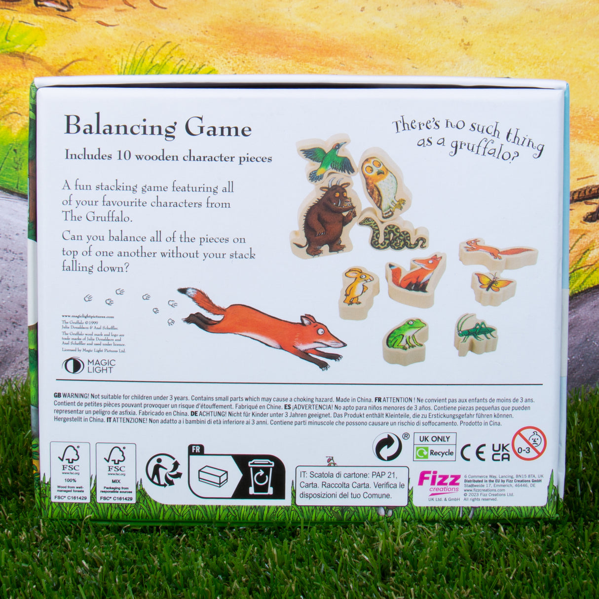 Der Grüffelo Motorik Balance-Gesellschaftsspiel mit 10 Spielsteinen