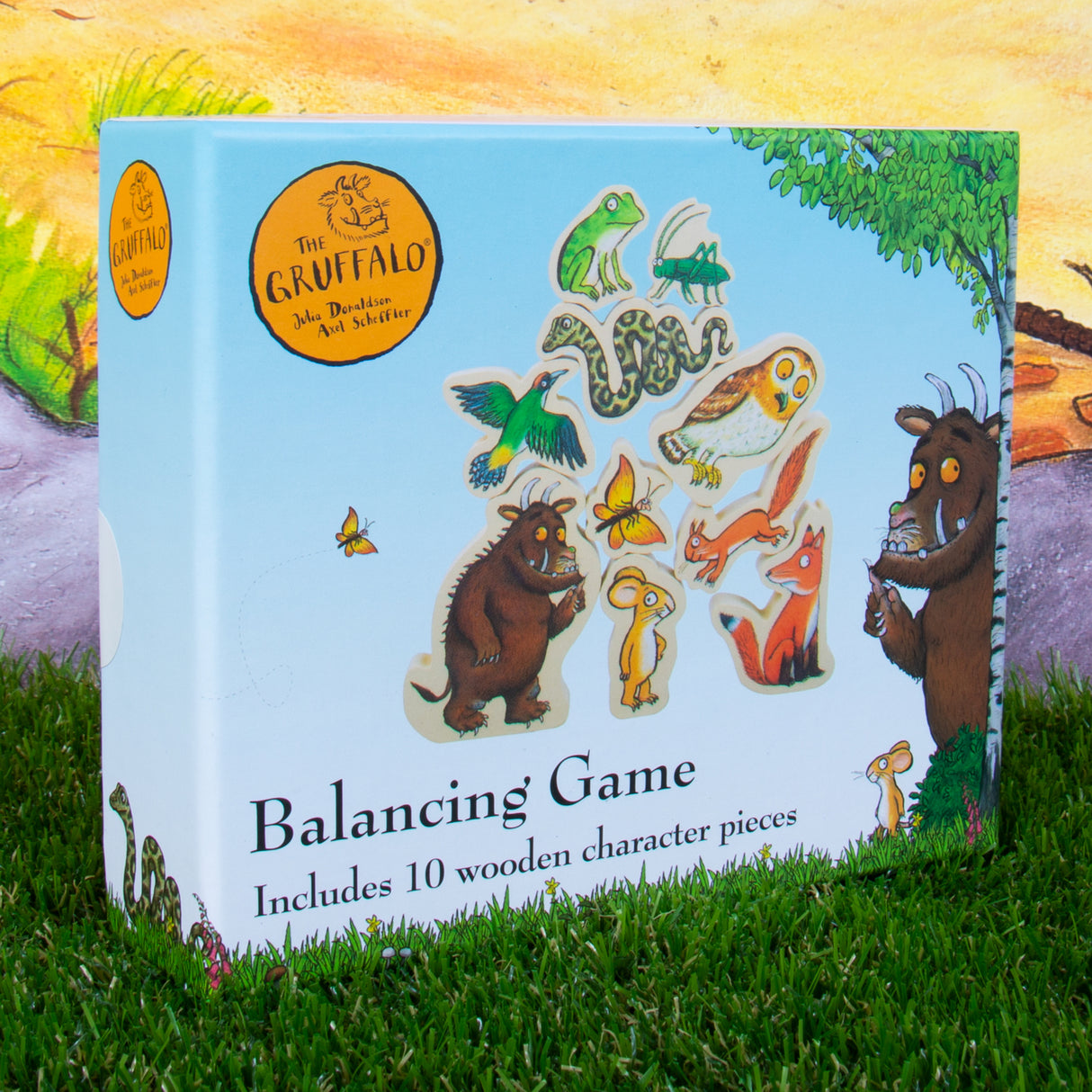 Der Grüffelo Motorik Balance-Gesellschaftsspiel mit 10 Spielsteinen