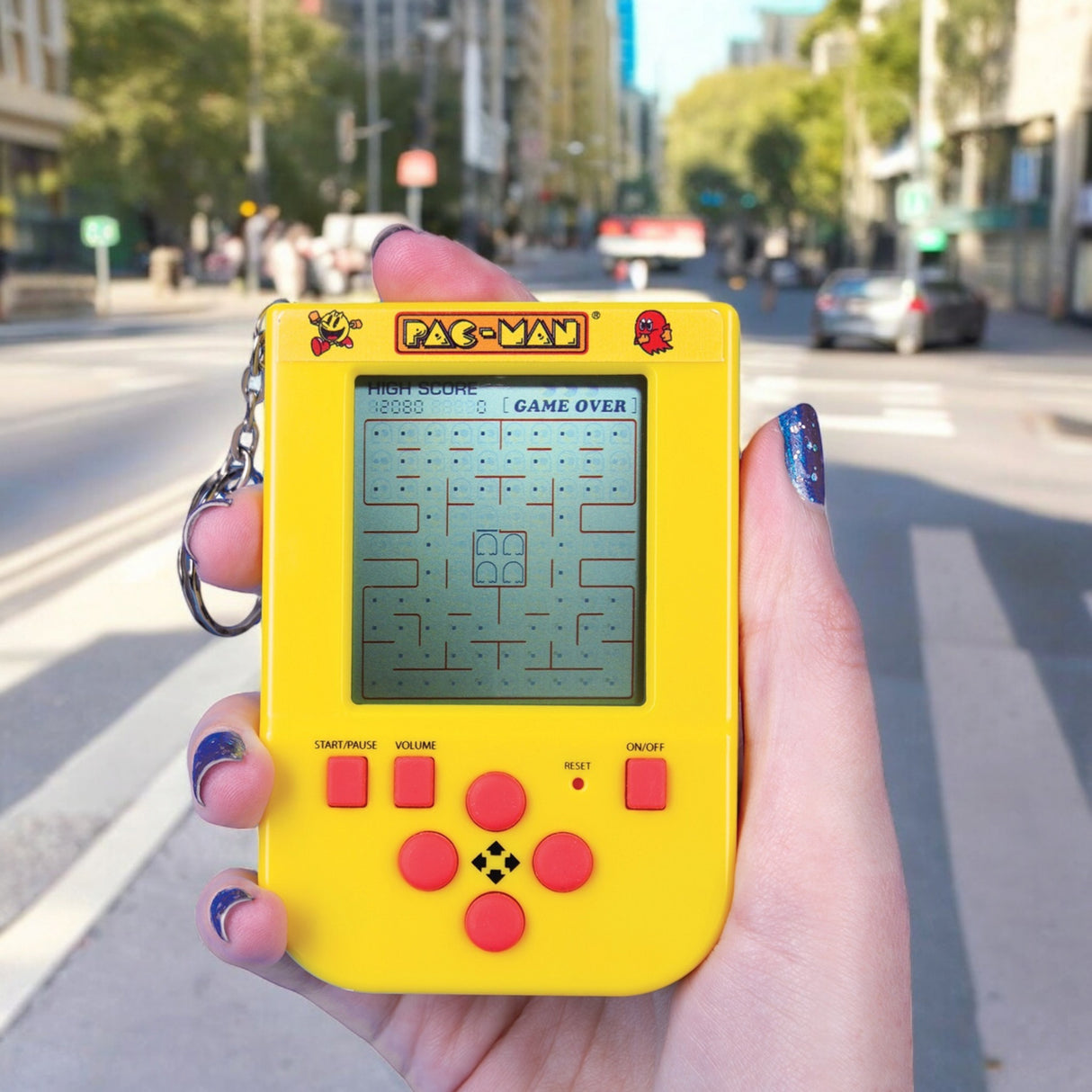 Pac-Man Retro Arcade Spiel Schlüsselanhänger mit Sound