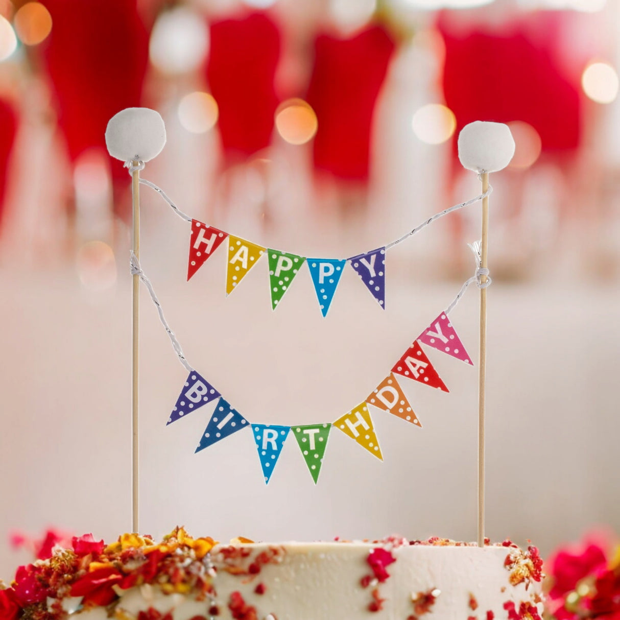 Happy Birthday Kuchendeko Girlanden Geburtstagsdeko in zufälliger Variante