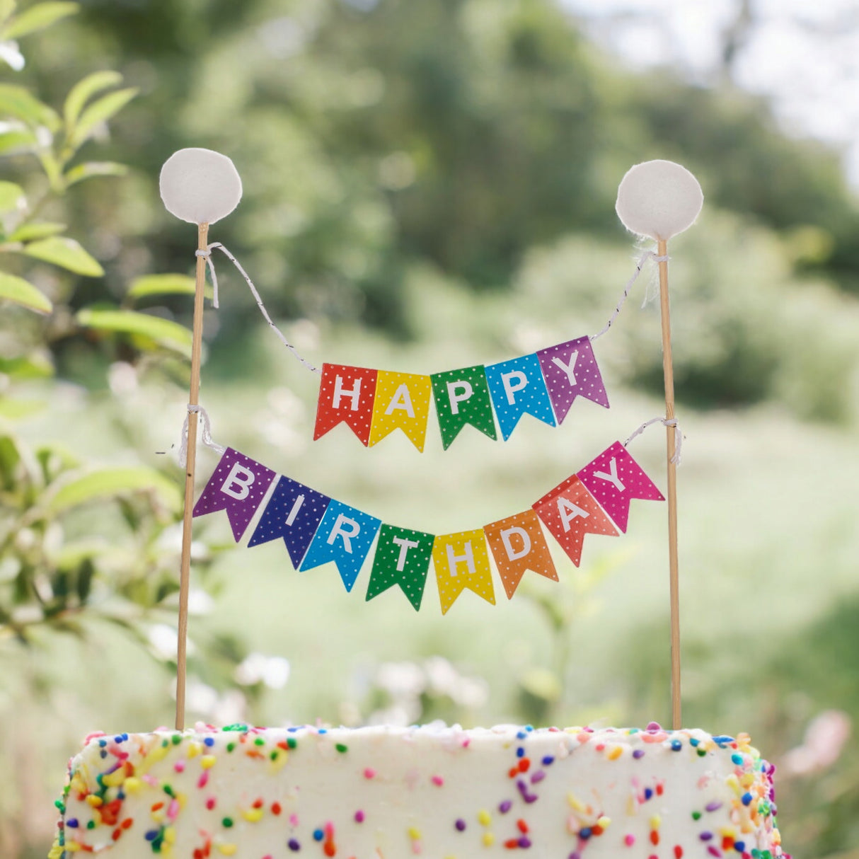 Happy Birthday Kuchendeko Girlanden Geburtstagsdeko in zufälliger Variante