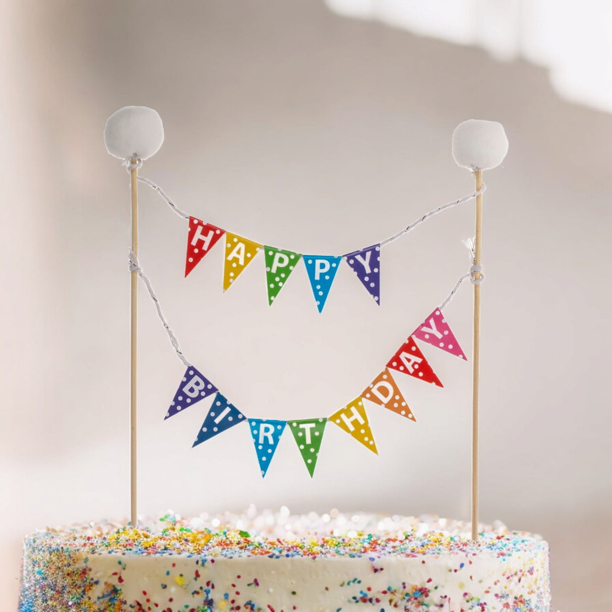 Happy Birthday Kuchendeko Girlanden Geburtstagsdeko in zufälliger Variante