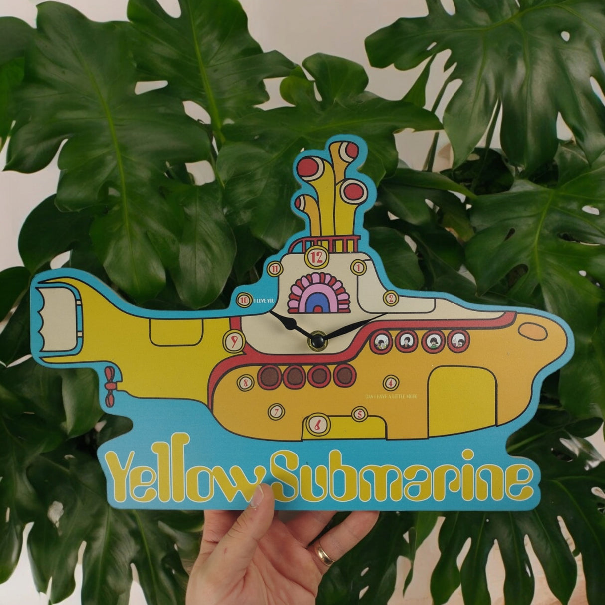 Yellow Submarine Beatles Wanduhr Retro Wohnzimmeruhr