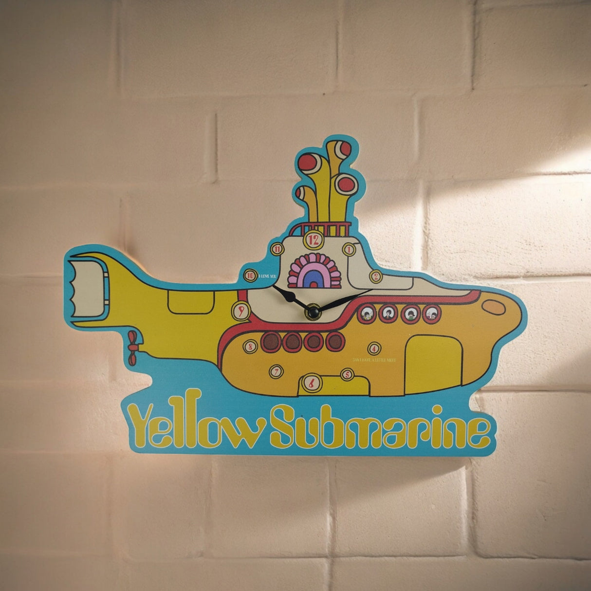 Yellow Submarine Beatles Wanduhr Retro Wohnzimmeruhr