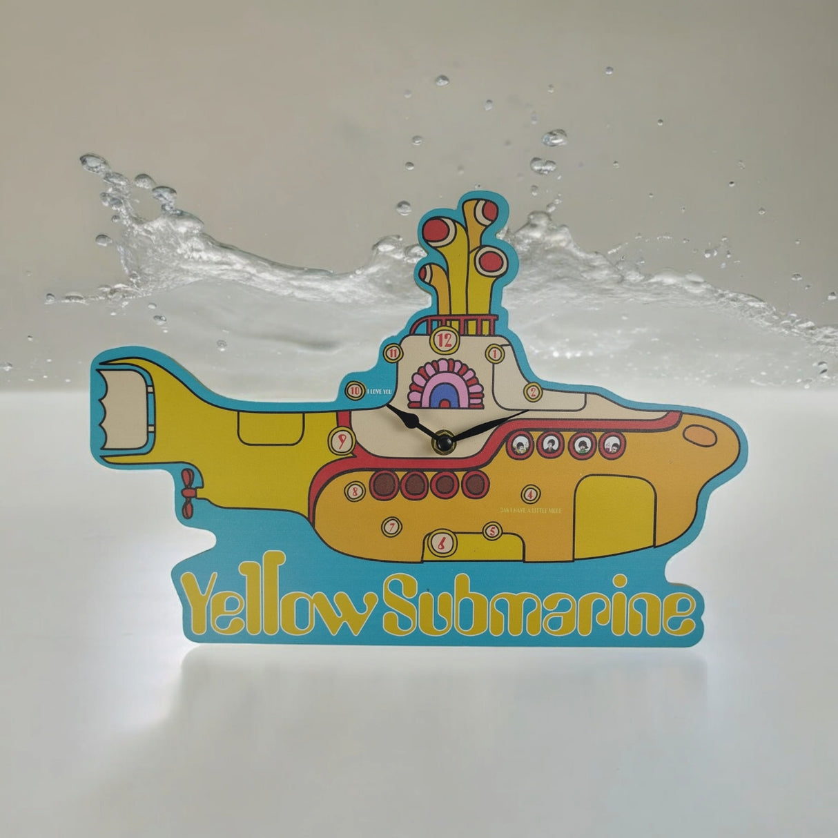 Yellow Submarine Beatles Wanduhr Retro Wohnzimmeruhr