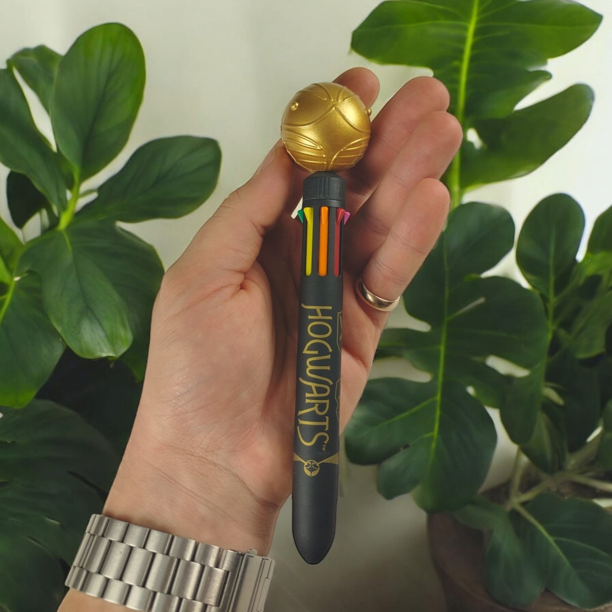 Harry Potter Hogwarts Goldener Schnatz Kugelschreiber mit 8 Farben