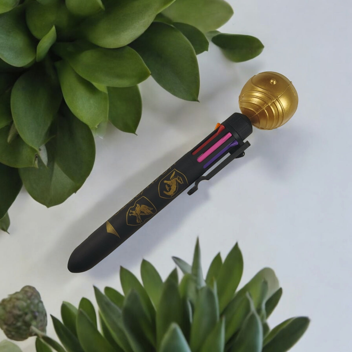 Harry Potter Hogwarts Goldener Schnatz Kugelschreiber mit 8 Farben