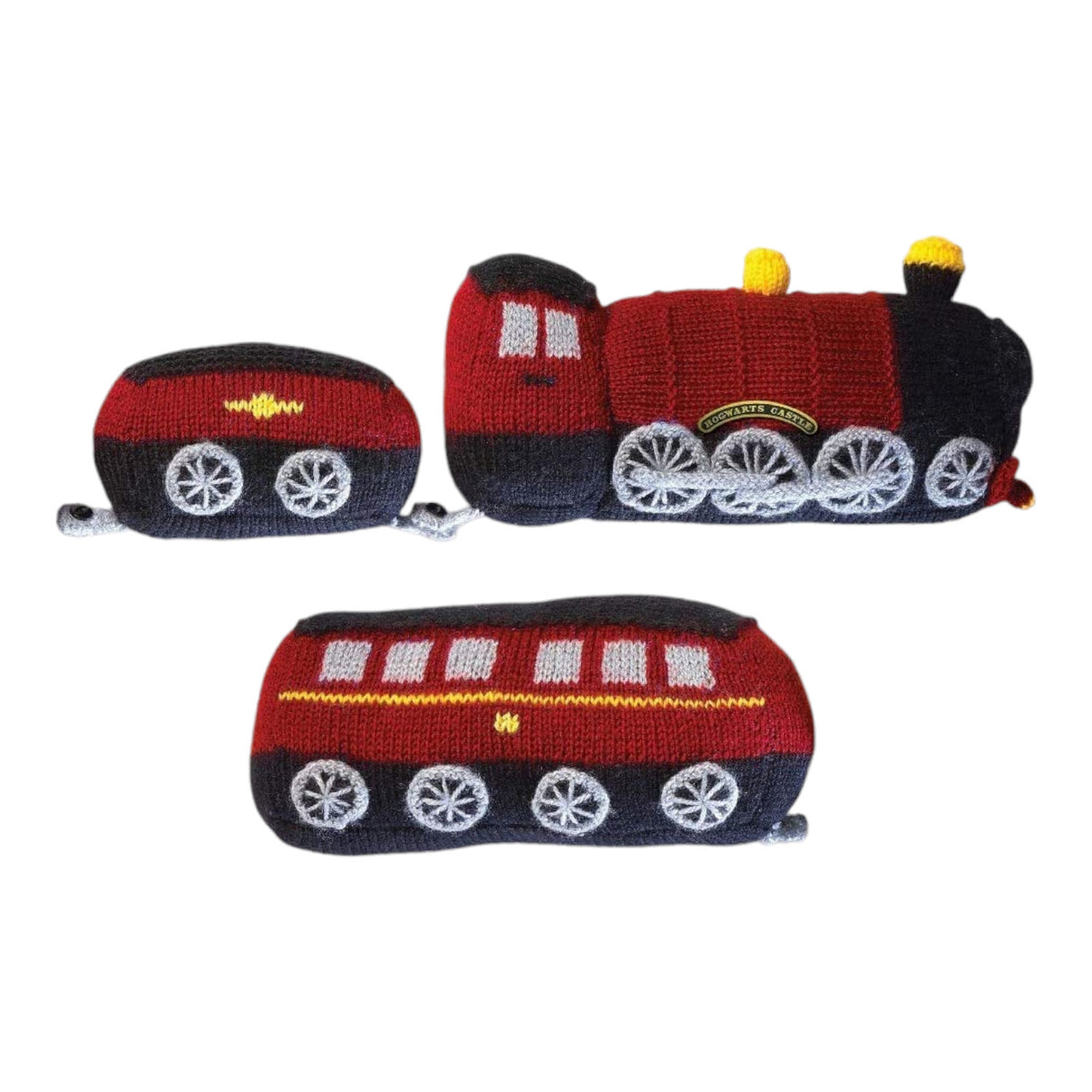 Harry Potter Zugluftstopper Strickset im Hogwarts Express Design