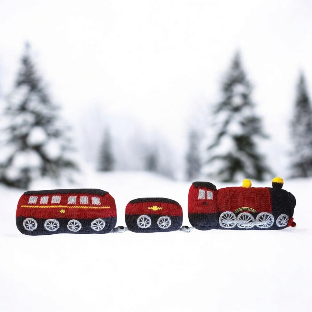 Harry Potter Zugluftstopper Strickset im Hogwarts Express Design