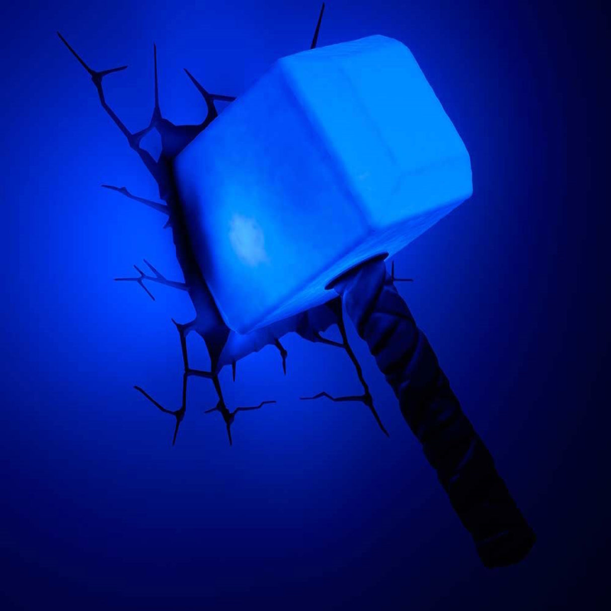 Marvel Avengers Thors Hammer 3D-Wandlicht mit Wandsticker