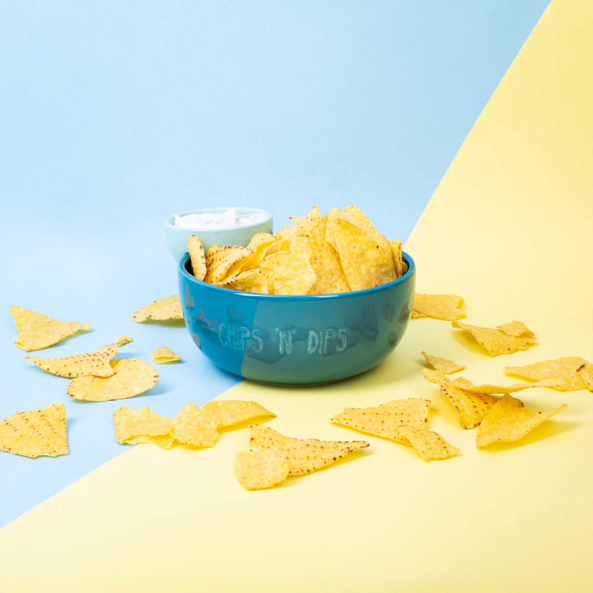 Chips 'n' Dips Snackschale mit Dip-Schale