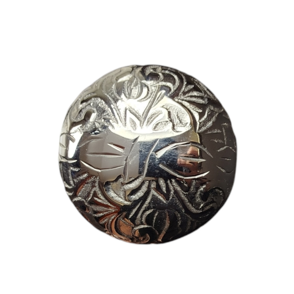 Edler Vintage Spazierstock aus Holz mit graviertem Silbergriff aus Metall