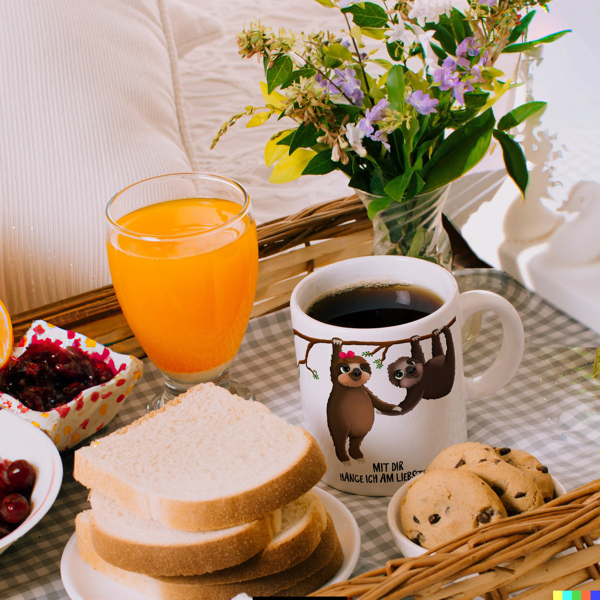 Mit dir hänge ich am liebsten ab Faultier Kaffeebecher
