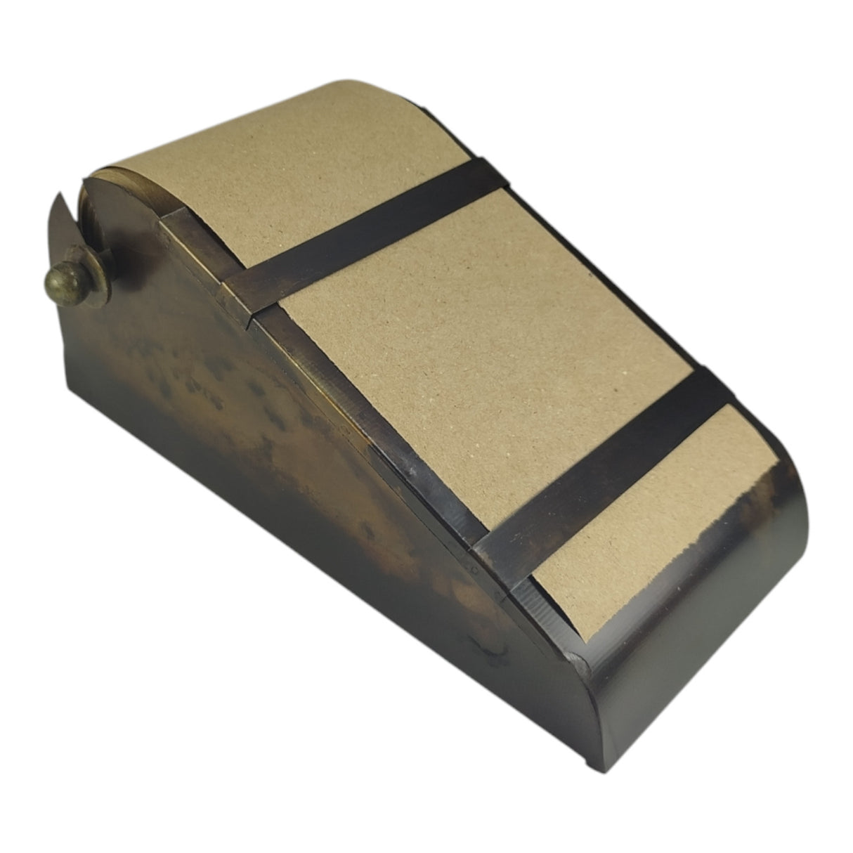 Retro Notizrollenhalter aus Metall - 15m Notizblock mit Ersatzrolle