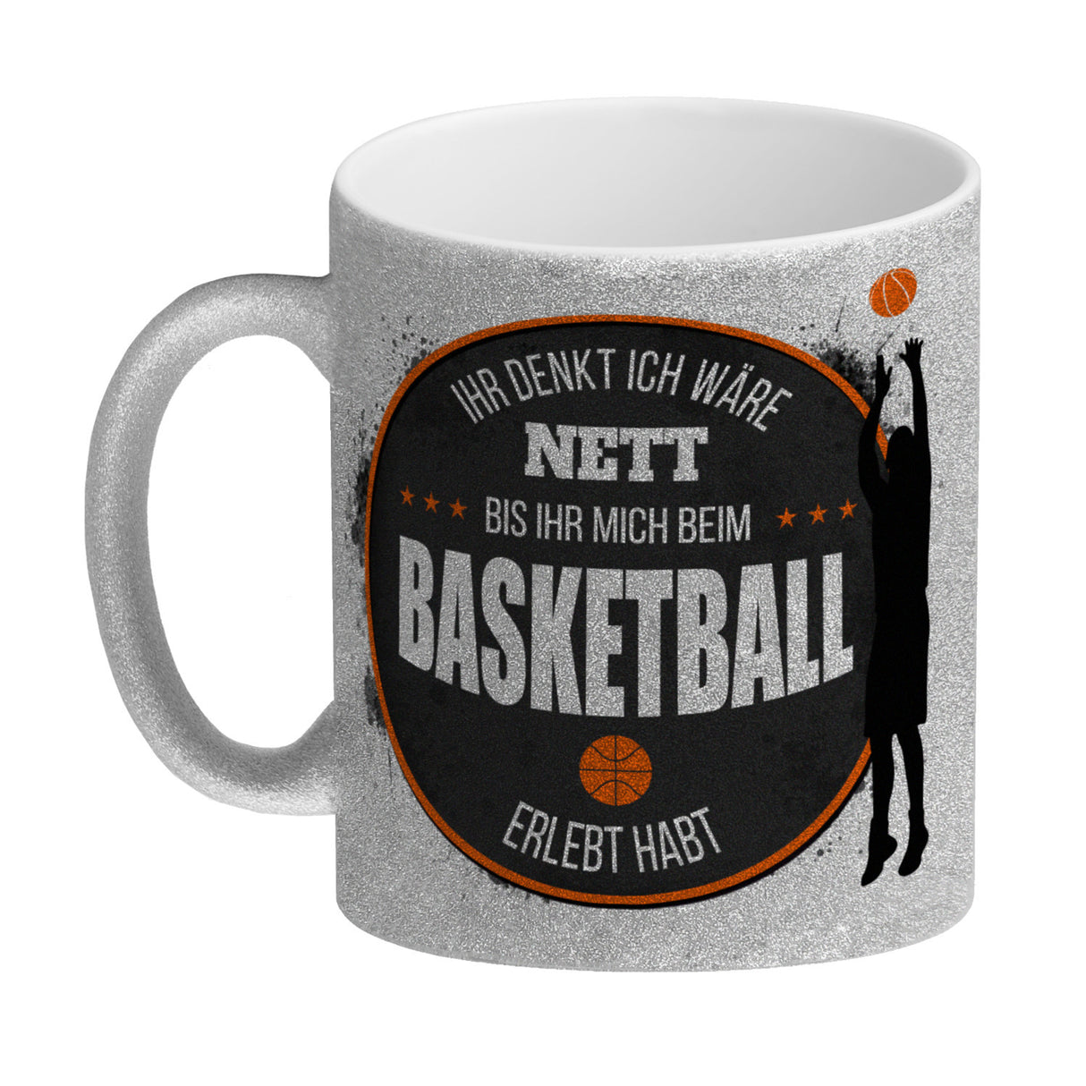 Ihr denkt ich wäre nett, bis ihr mich beim Basketball erlebt habt Kaffeebecher