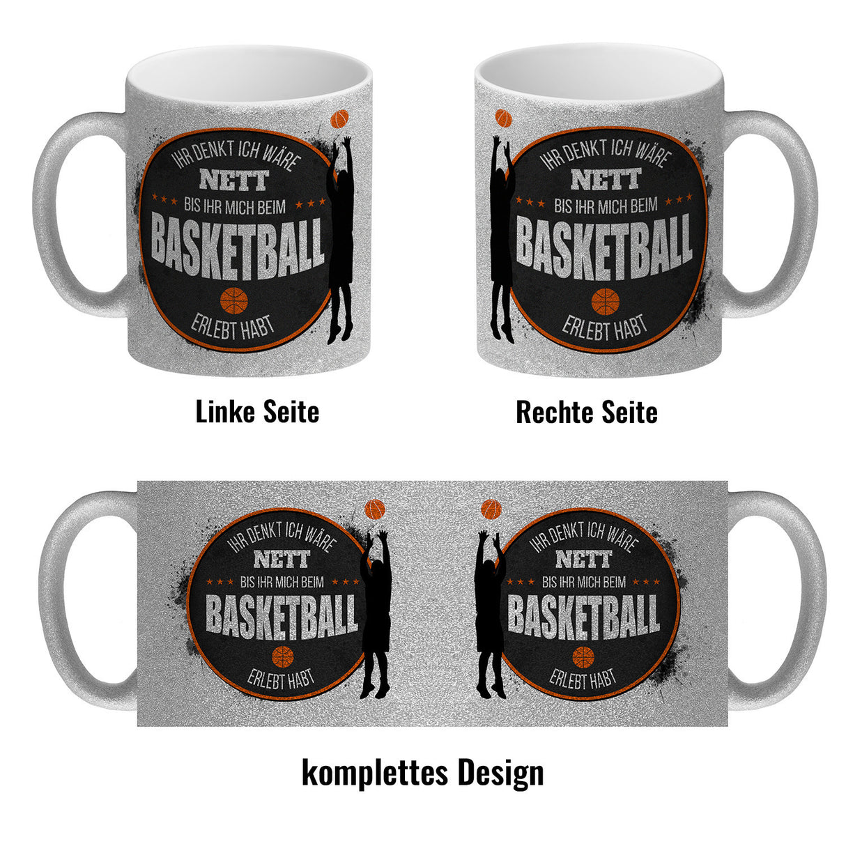 Ihr denkt ich wäre nett, bis ihr mich beim Basketball erlebt habt Kaffeebecher