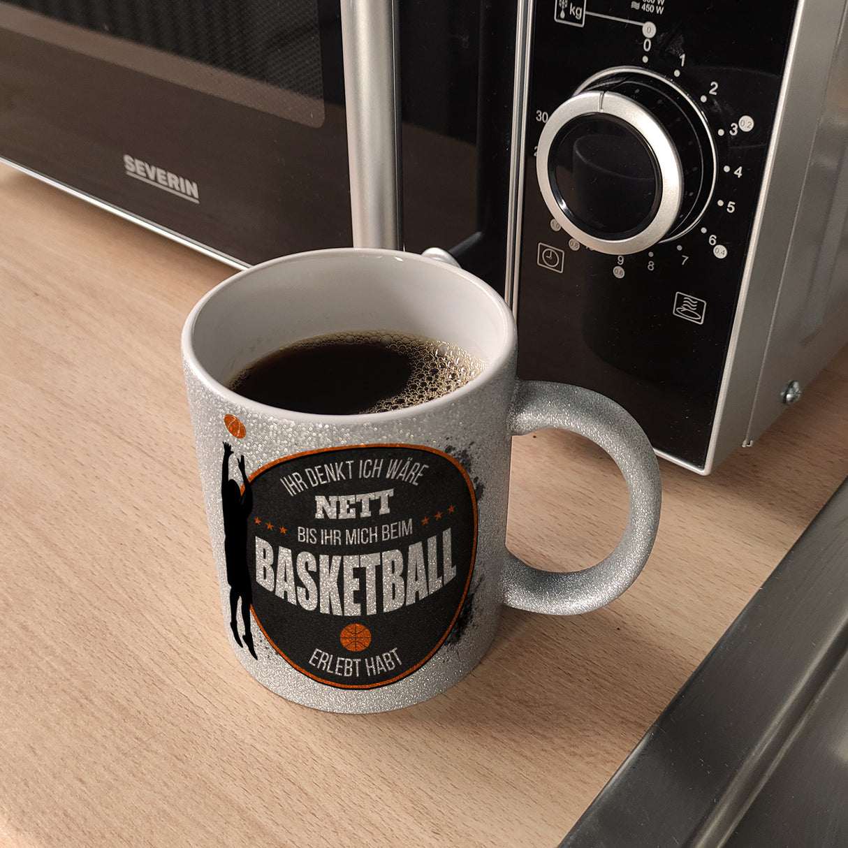 Ihr denkt ich wäre nett, bis ihr mich beim Basketball erlebt habt Kaffeebecher