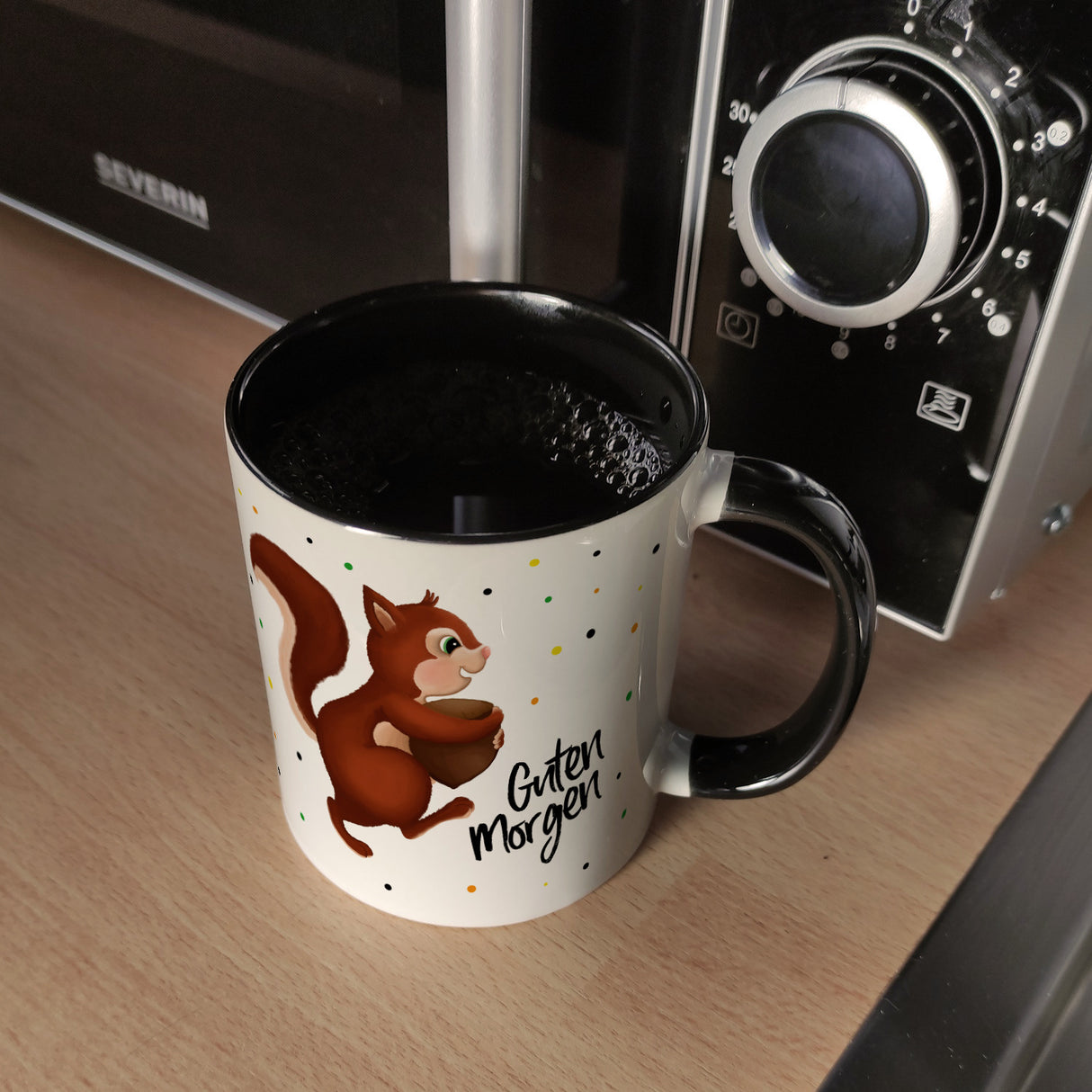 Guten Morgen Eichhörnchen Kaffeebecher