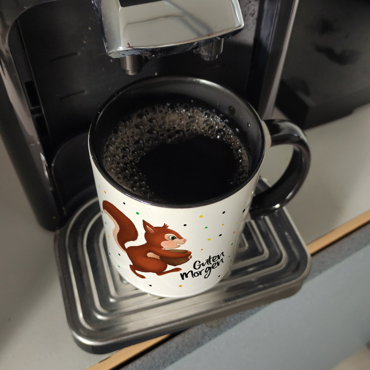 Guten Morgen Eichhörnchen Kaffeebecher